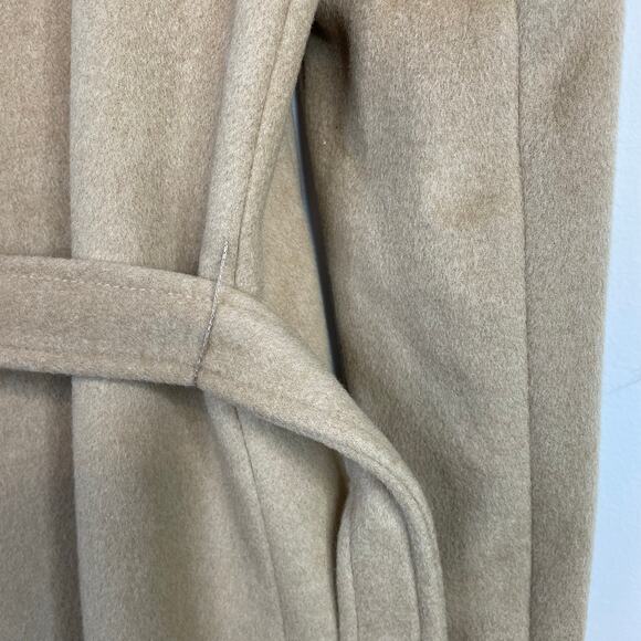 J McLaughlin Lux Wool Cashmere Camel Tan Long Belted Coat Classic Womens XS - Picture 11 of 14